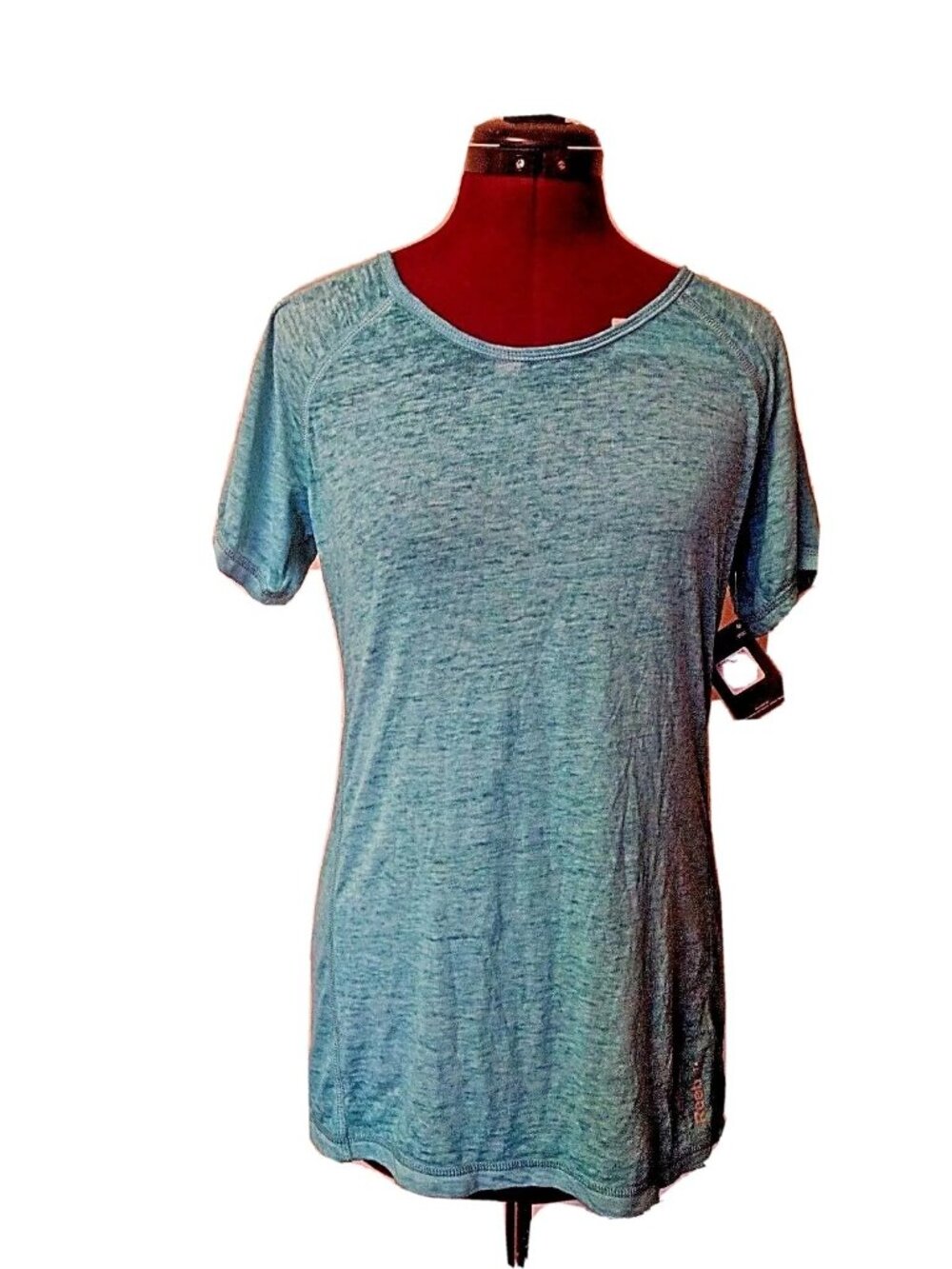 Reebok Women’s T-Shirt Size Small Sugar Wash Capri Breeze Sport Open Back Top